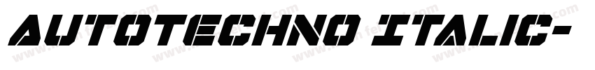 AutoTechno Italic字体转换